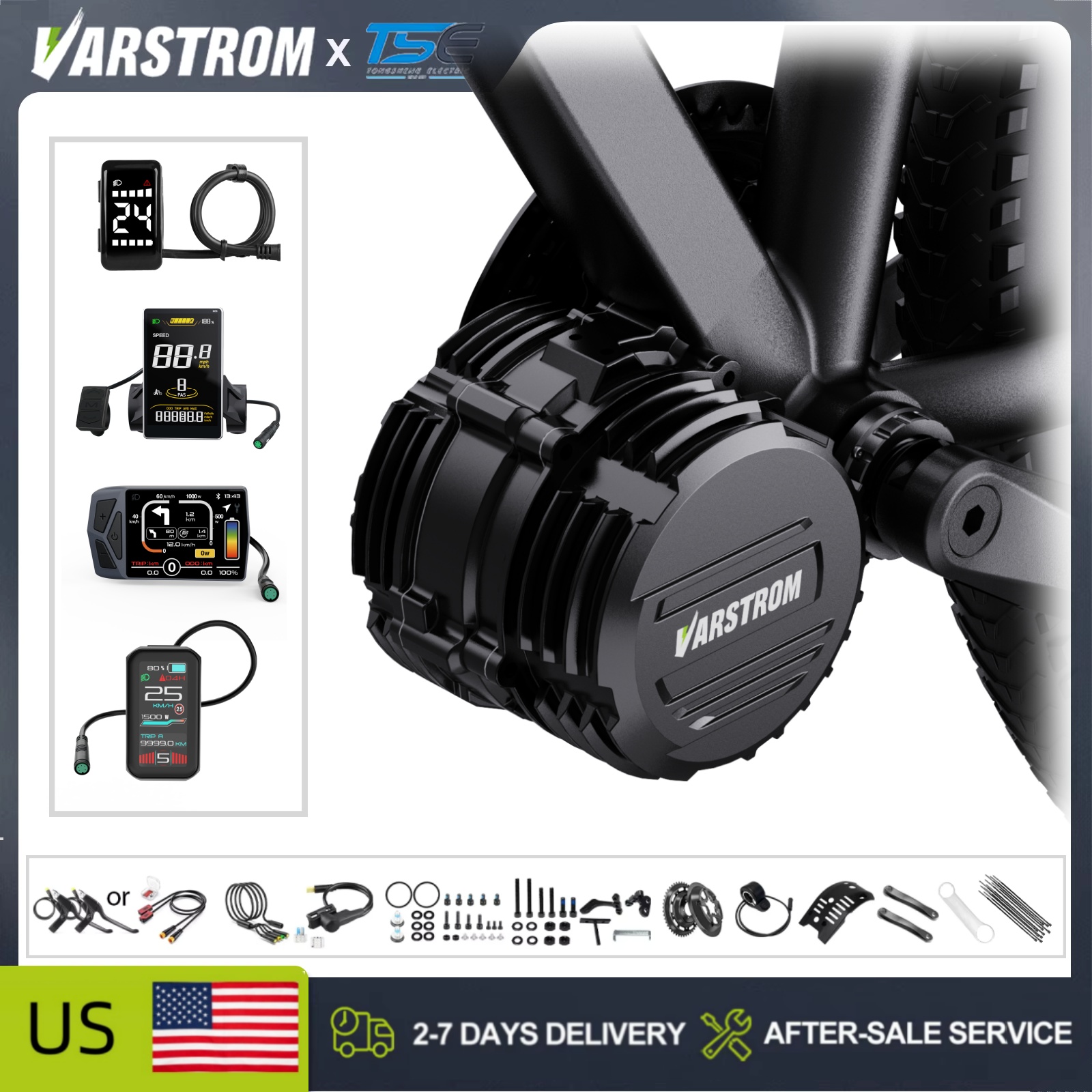 Mid Drive Conversion Kit 1000W - [متوفر في المخزون بالولايات المتحدة] مجموعة