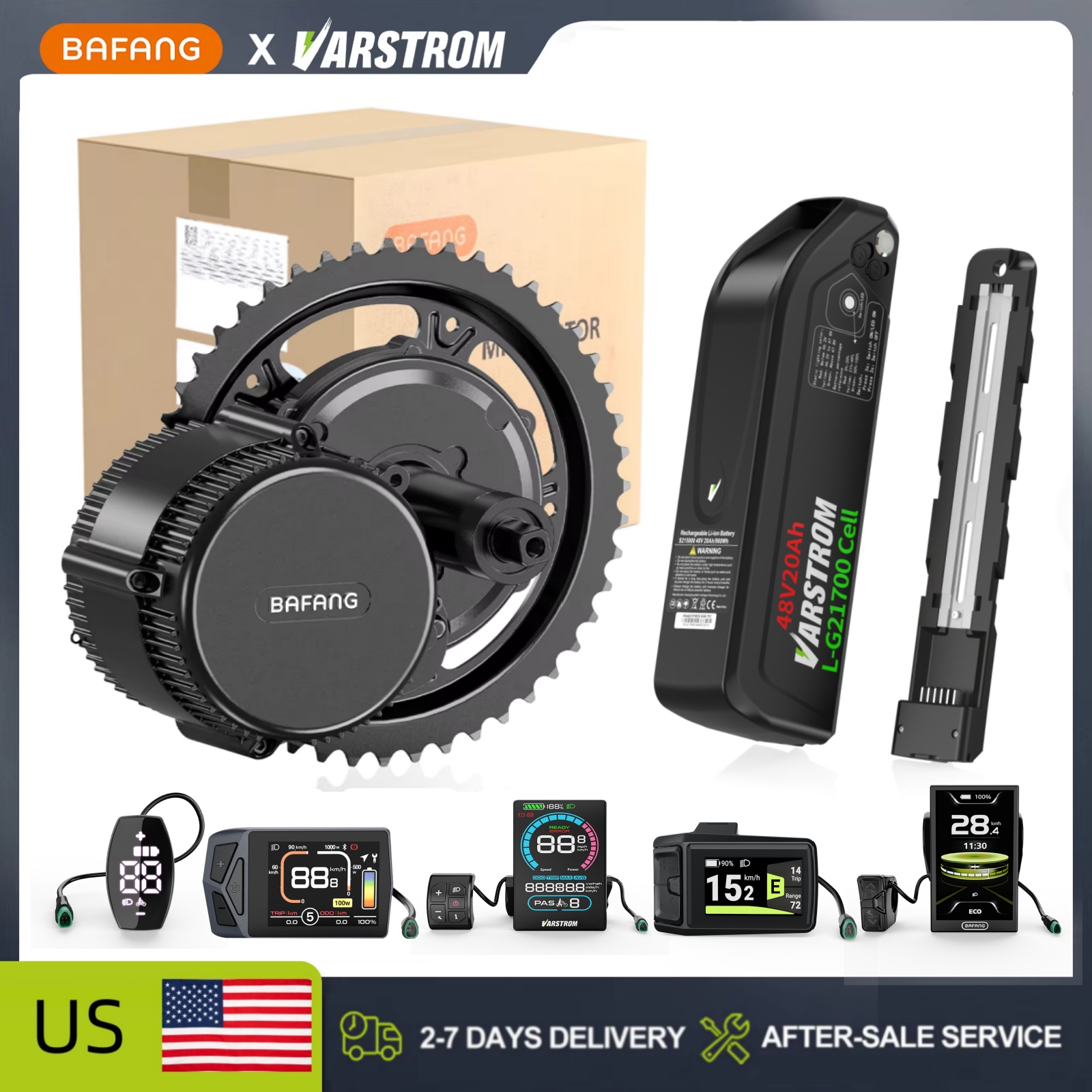 Mid Drive Conversion Kit 1000W - [متوفر في المخزون الأمريكي] مجموعة تحويل